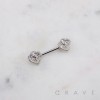 MULTI CZ HEART WITH KEY316L SURGICAL STEEL NIPPLE RING